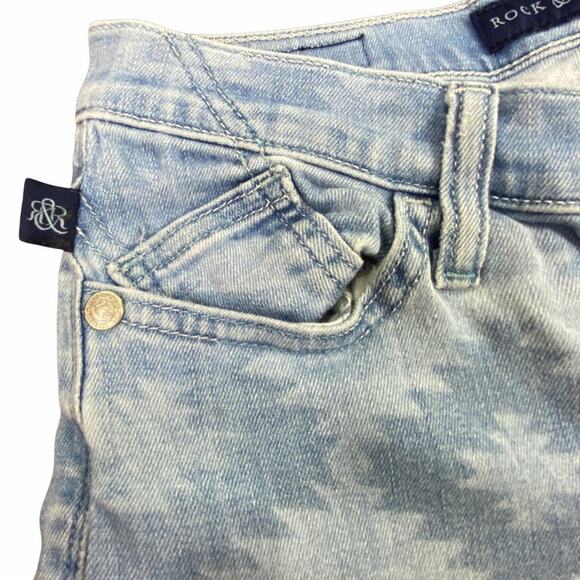 Rock & Republic Berlin Dreamcatcher Skinny Jeans Size 4 Blue White - Picture 9 of 14